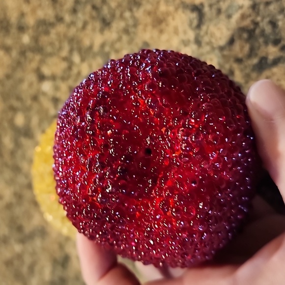 Vintage Beaded Fruit Ornaments, Set of 2, Pear and Apple - Picture 6 of 8